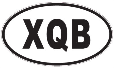 XQB - 3 Letter Initials Oval Sticker