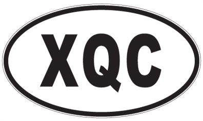 XQC - 3 Letter Initials Oval Sticker