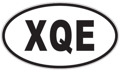 XQE - 3 Letter Initials Oval Magnet