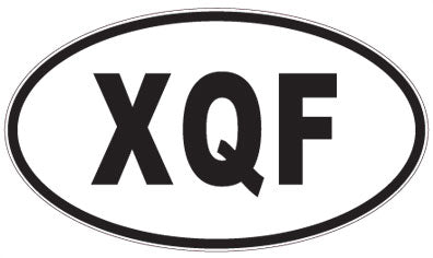 XQF - 3 Letter Initials Oval Sticker