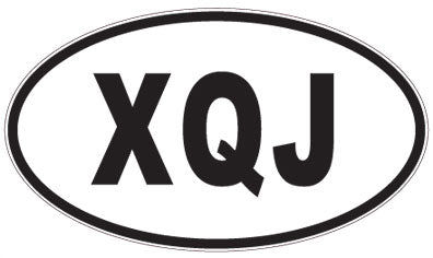 XQJ - 3 Letter Initials Oval Magnet