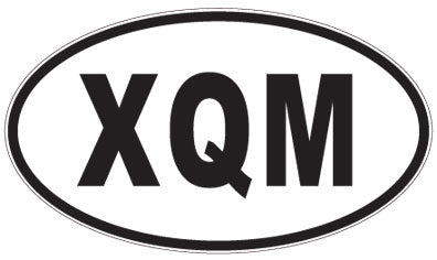 XQM - 3 Letter Initials Oval Magnet