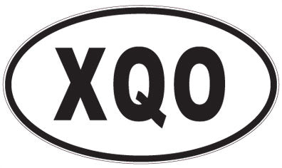 XQO - 3 Letter Initials Oval Magnet