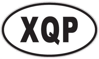 XQP - 3 Letter Initials Oval Magnet