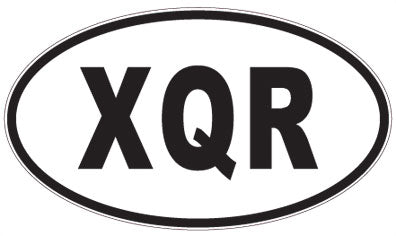 XQR - 3 Letter Initials Oval Sticker