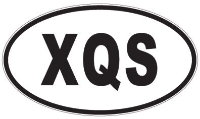 XQS - 3 Letter Initials Oval Magnet