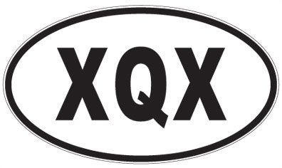 XQX - 3 Letter Initials Oval Magnet