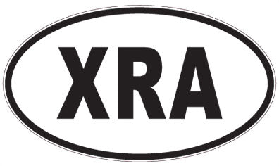 XRA - 3 Letter Initials Oval Sticker