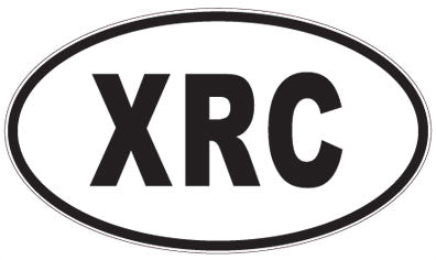 XRC - 3 Letter Initials Oval Sticker