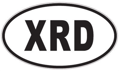 XRD - 3 Letter Initials Oval Sticker
