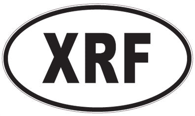XRF - 3 Letter Initials Oval Sticker