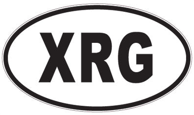 XRG - 3 Letter Initials Oval Magnet