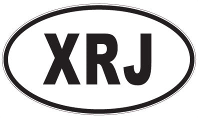 XRJ - 3 Letter Initials Oval Sticker