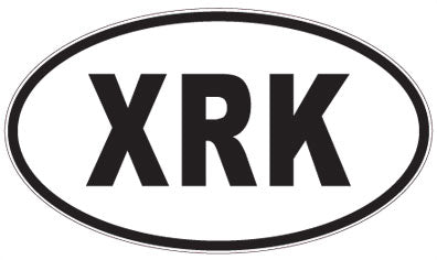 XRK - 3 Letter Initials Oval Magnet