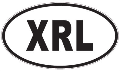 XRL - 3 Letter Initials Oval Sticker
