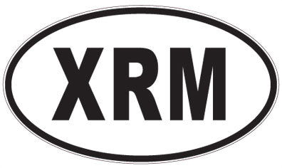 XRM - 3 Letter Initials Oval Sticker