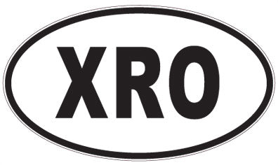 XRO - 3 Letter Initials Oval Magnet