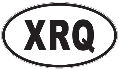 XRQ - 3 Letter Initials Oval Magnet