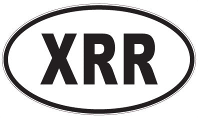 XRR - 3 Letter Initials Oval Sticker