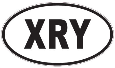 XRY - 3 Letter Initials Oval Sticker