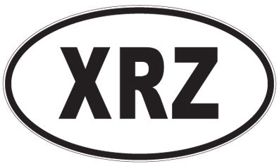 XRZ - 3 Letter Initials Oval Magnet