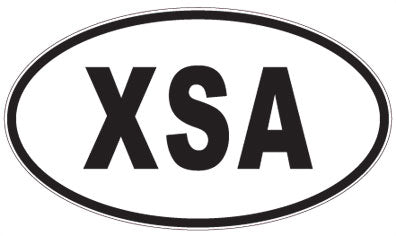 XSA - 3 Letter Initials Oval Magnet