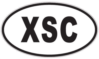 XSC - 3 Letter Initials Oval Sticker