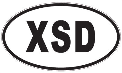 XSD - 3 Letter Initials Oval Sticker