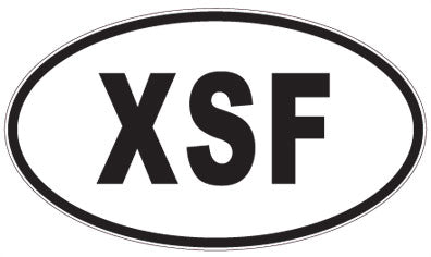 XSF - 3 Letter Initials Oval Sticker