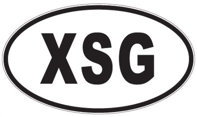 XSG - 3 Letter Initials Oval Magnet