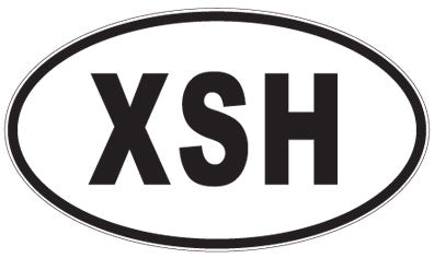 XSH - 3 Letter Initials Oval Magnet