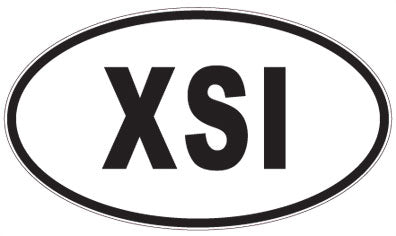 XSI - 3 Letter Initials Oval Sticker