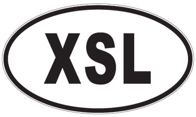 XSL - 3 Letter Initials Oval Sticker