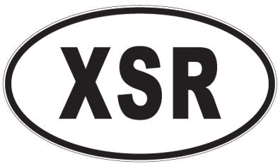 XSR - 3 Letter Initials Oval Magnet