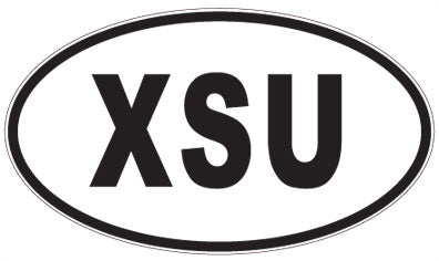 XSU - 3 Letter Initials Oval Magnet