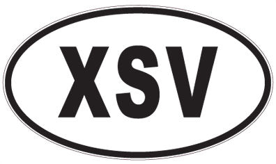 XSV - 3 Letter Initials Oval Magnet