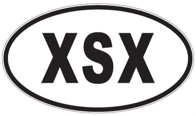 XSX - 3 Letter Initials Oval Magnet