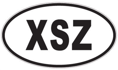 XSZ - 3 Letter Initials Oval Magnet