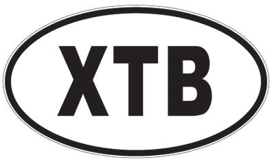 XTB - 3 Letter Initials Oval Sticker