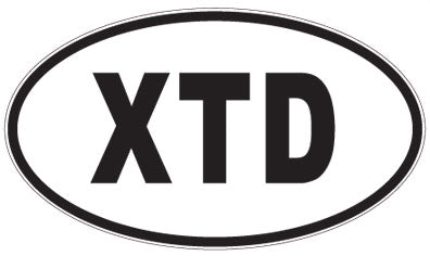 XTD - 3 Letter Initials Oval Sticker