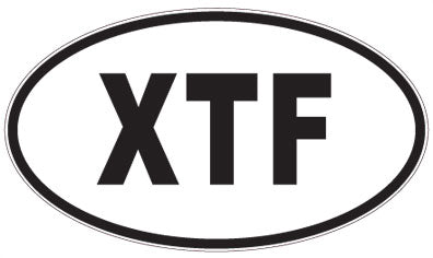 XTF - 3 Letter Initials Oval Magnet