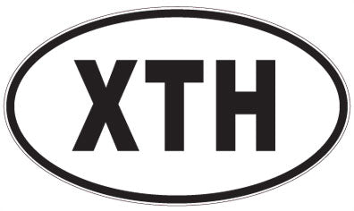 XTH - 3 Letter Initials Oval Magnet