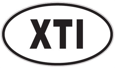 XTI - 3 Letter Initials Oval Magnet
