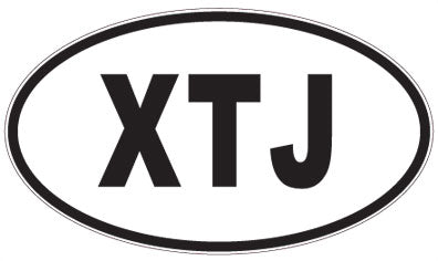 XTJ - 3 Letter Initials Oval Magnet