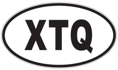 XTQ - 3 Letter Initials Oval Magnet