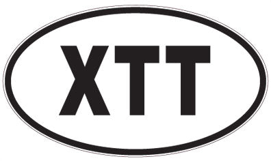 XTT - 3 Letter Initials Oval Magnet