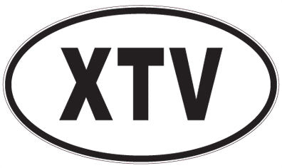 XTV - 3 Letter Initials Oval Sticker