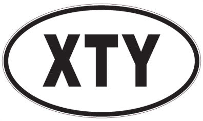 XTY - 3 Letter Initials Oval Magnet