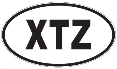 XTZ - 3 Letter Initials Oval Magnet