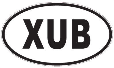 XUB - 3 Letter Initials Oval Magnet